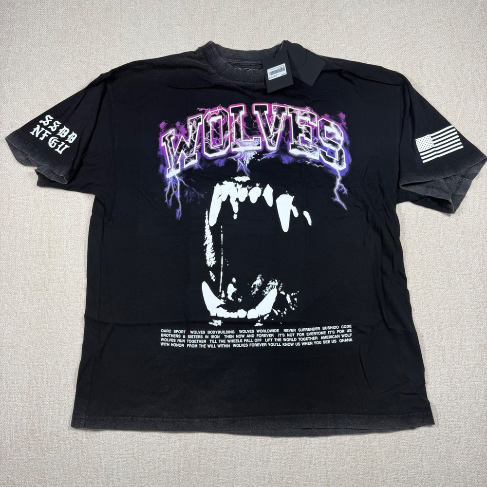 Darc Sport Blood Thunder Premium Vintage Tee Black Purple Mens Large